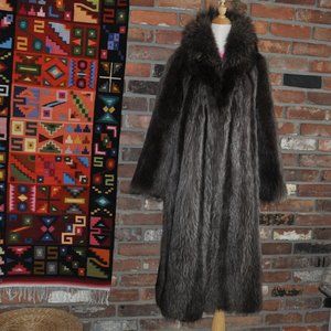 Full Length Raccoon Fur Coat Winter Jacket M 10